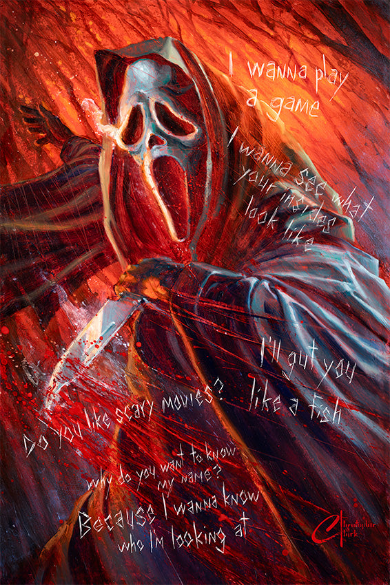 NEW RELEASE: "Ghostface" oil on Canvas by Christopher Clark