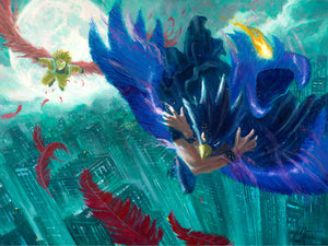 NEW RELEASE: My Hero Academia "Birds of a Feather" Original Oil Painting by Christopher Clark