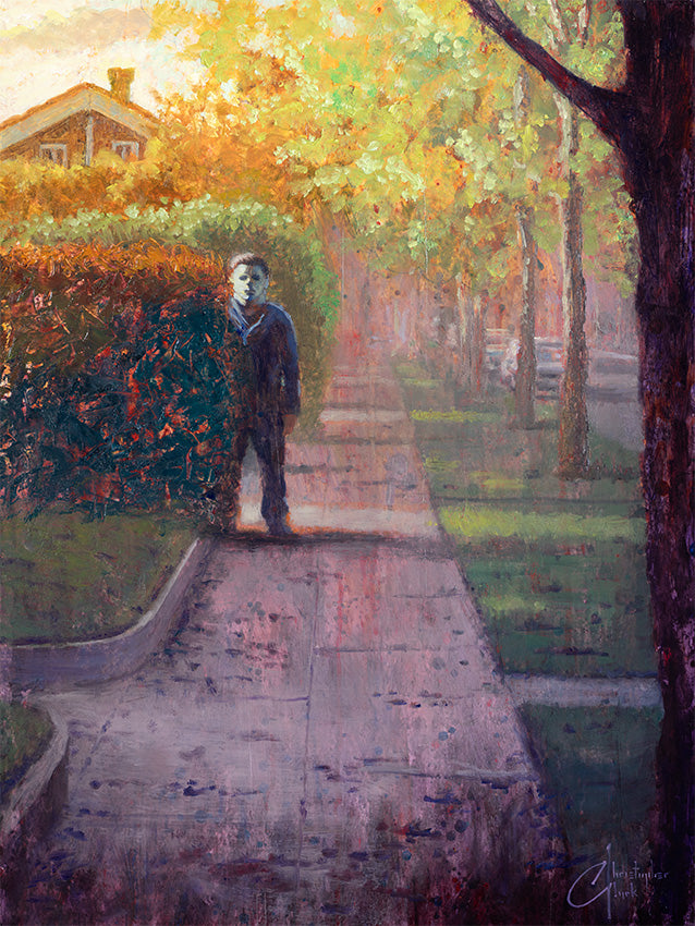 NEW RELEASE: Halloween "Hey Creep!" Original Oil Painting by Christopher Clark