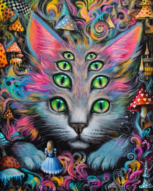 NEW RELEASE: Cheshire Cat Original Painting by Anna Gromova
