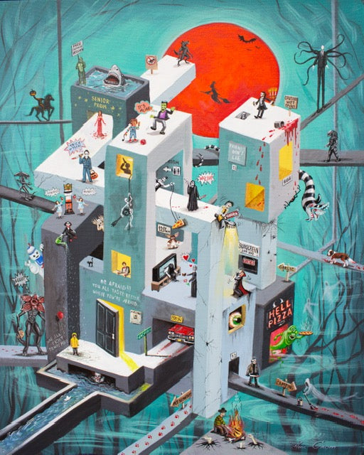NEW RELEASE: Horror Gone Wild Original Painting by Anna Grom