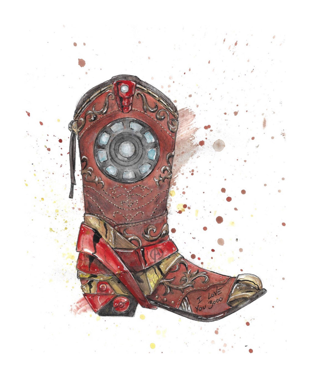 Iron Man - Boot Series -  Original by Adam Michaels