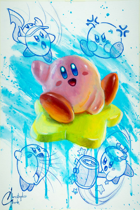 NEW RELEASE: Pokemon: "Kirby" Original Oil Painting by Christopher Clark