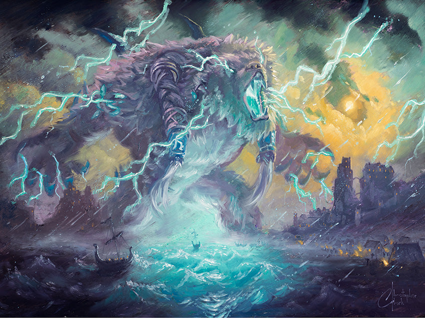 NEW RELEASE: League of Legends, Volibear Original Oil Painting by Christopher Clark