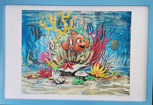 NEW RELEASE: "Finding Nemo" Set of 2 Original Oil & Acrylic Paintings by Anna Gromm