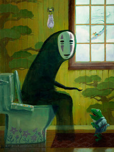 Spirited Away's Kaonashi's "No Shit"  Original Painting by Bucket