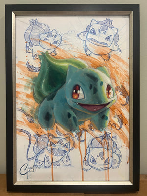 NEW RELEASE: Pokemon: Bulbasaur Original Oil Painting by Christopher Clark