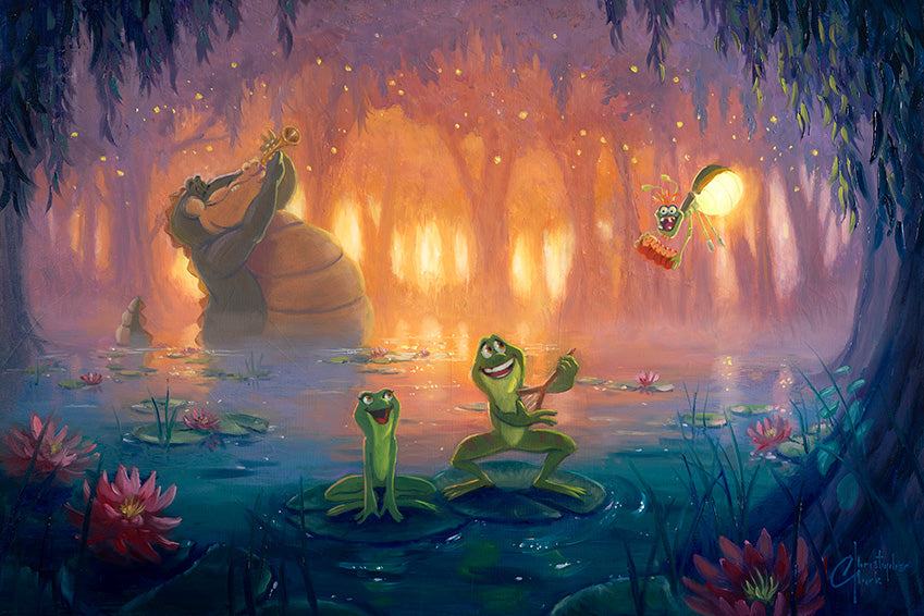 NEW RELEASE: The Princess and the Frog "Ray Bayou" Original Oil Painting by Christopher Clark