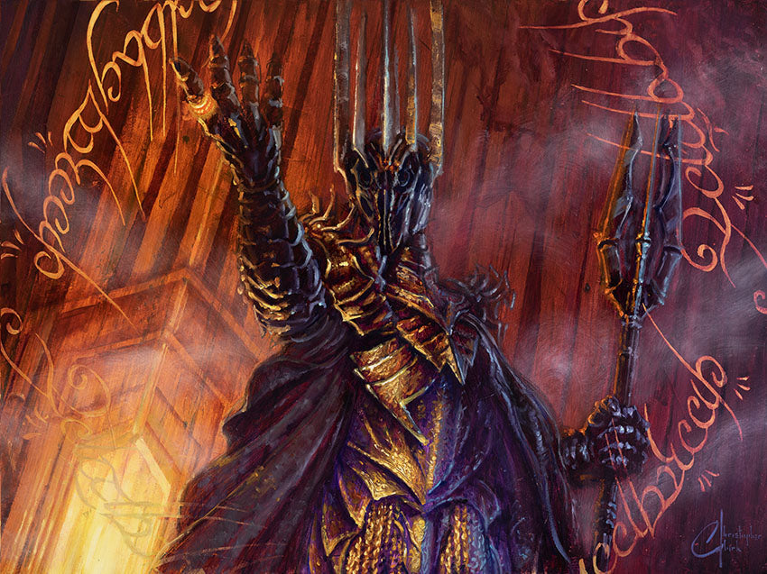 NEW RELEASE: Lord of the Rings "Sauron the Deceiver" Original Oil Painting by Christopher Clark