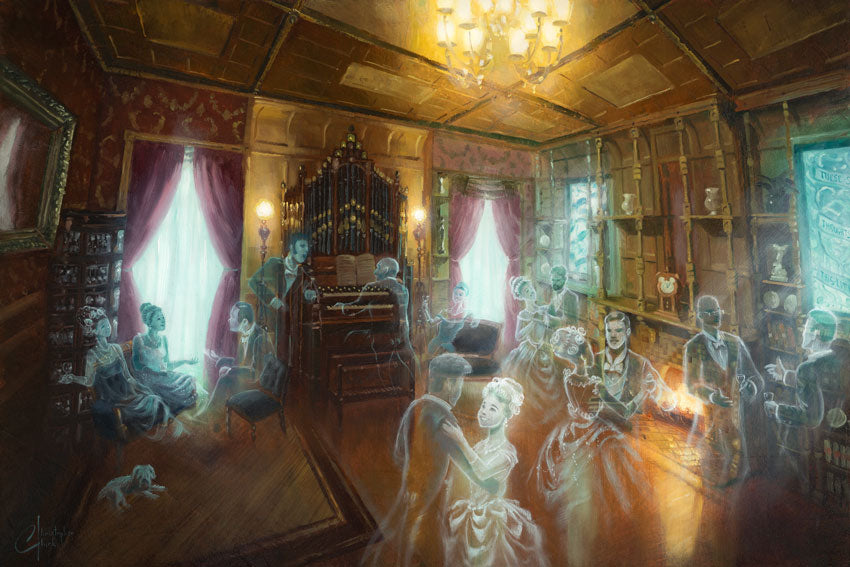 NEW RELEASE: Haunted Ballroom Original Oil Painting by Christopher Clark