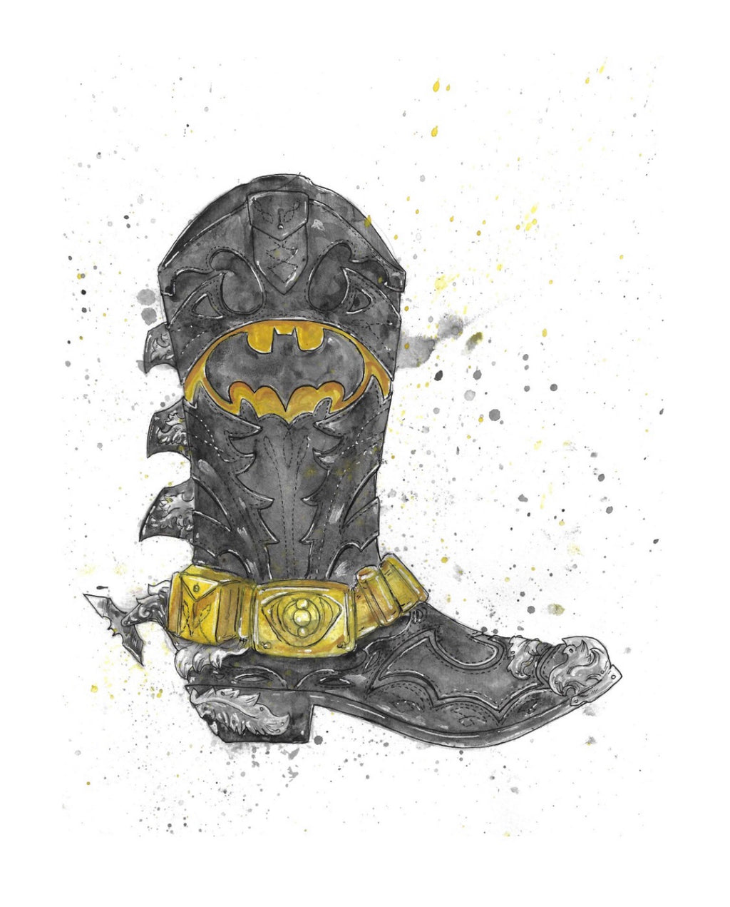 Batman Contemporary - Boot Series -  Original by Adam Michaels