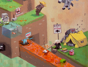 NEW RELEASE: Minecraft Gone Wild Original Painting by Anna Grom