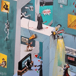 NEW RELEASE: Horror Gone Wild Original Painting by Anna Grom