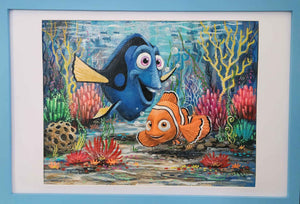 NEW RELEASE: "Finding Nemo" Set of 2 Original Oil & Acrylic Paintings by Anna Gromm