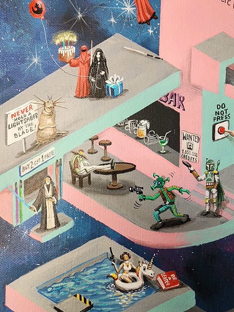 NEW RELEASE: Star Wars Gone Wild Original Painting by Anna Gromova