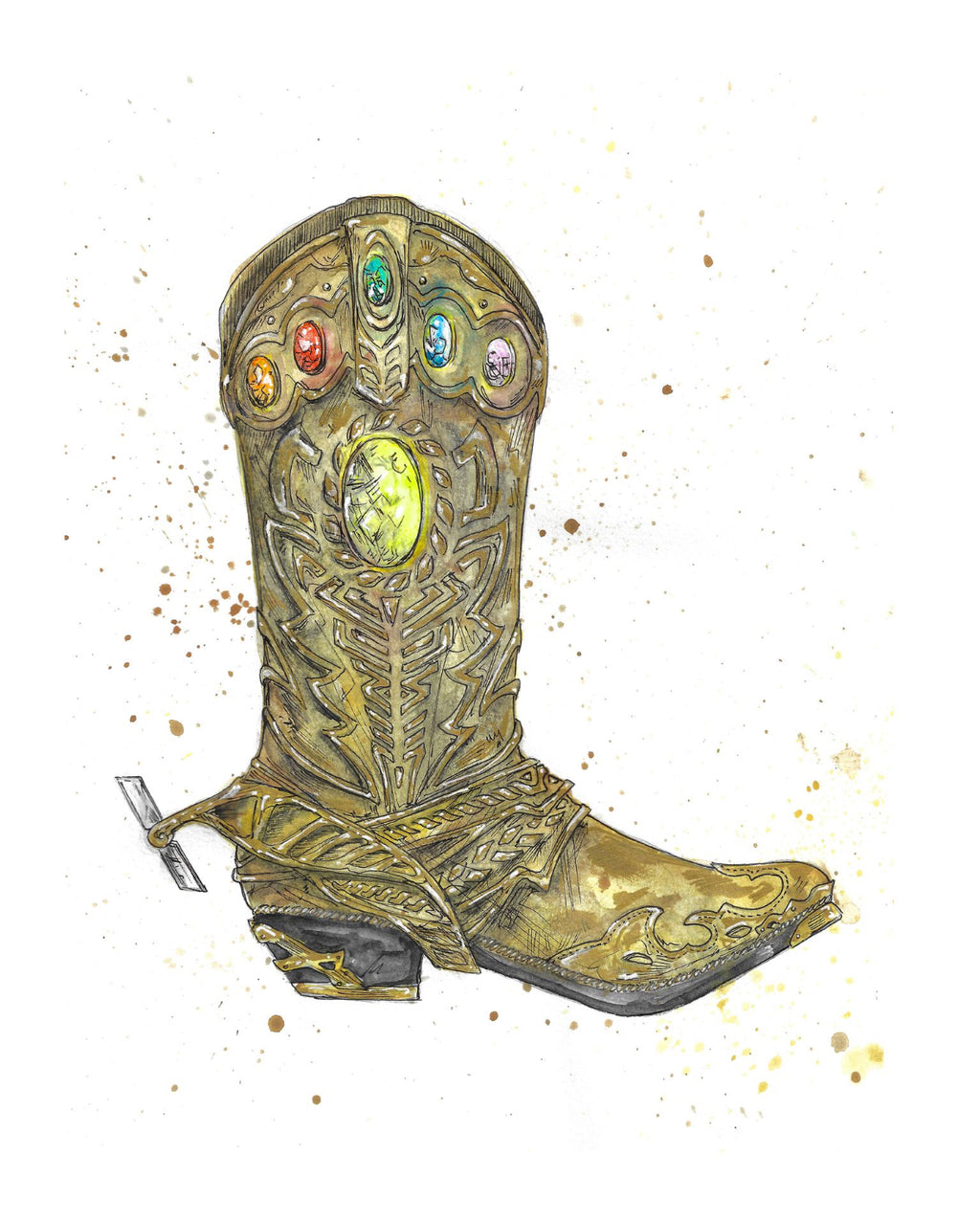 Thanos "The Infinity" - Boot Series -  Original by Adam Michaels