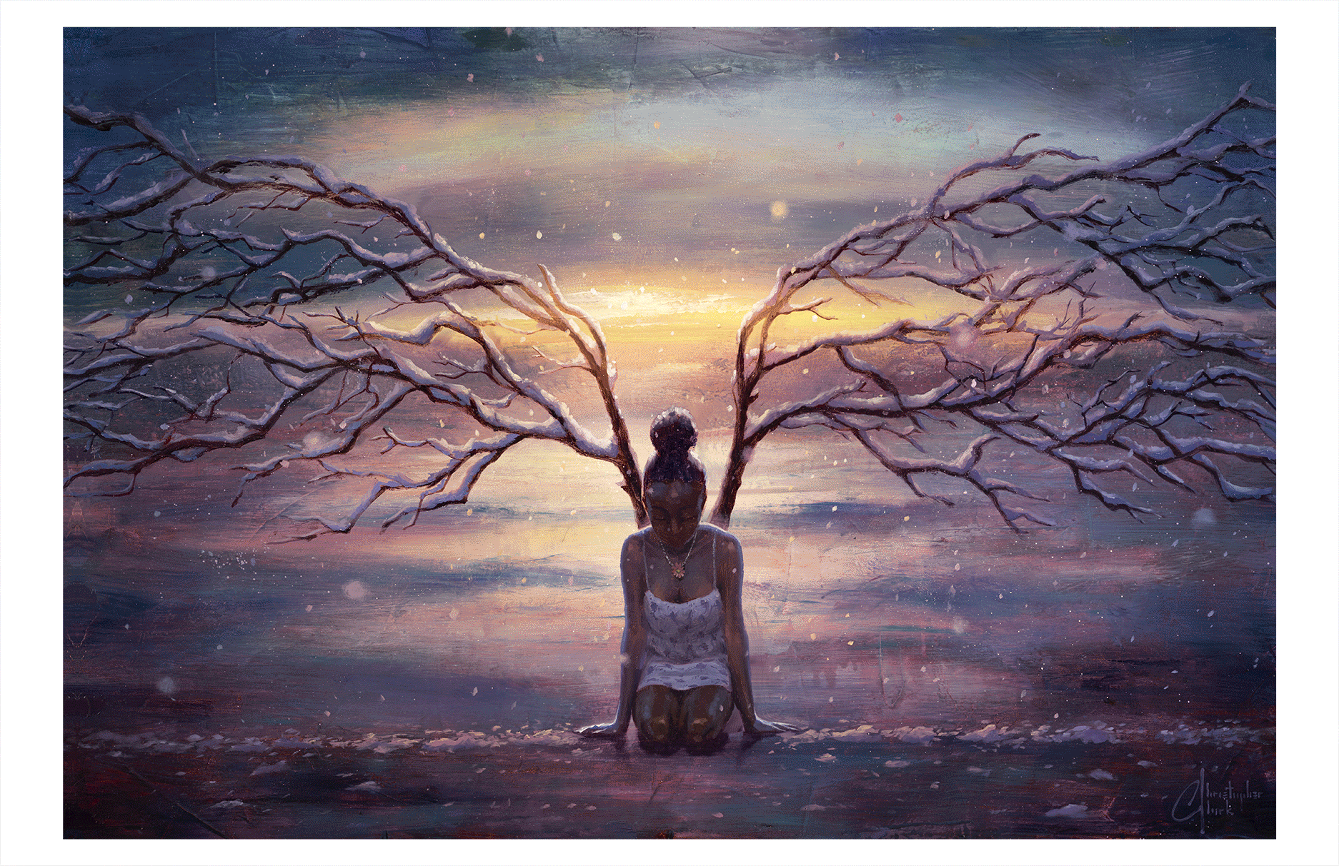 Tree Angel Holographic Lenticular by Christopher Clark