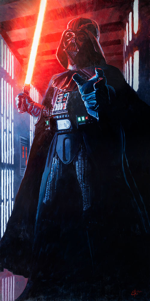 Confronting Vader Life-size Canvas by Christopher Clark