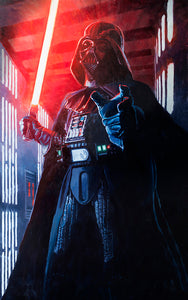 Confronting Vader Life-size Canvas by Christopher Clark