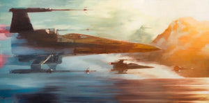 X-Wings of the Resistance Wrapped Canvas by Christopher Clark