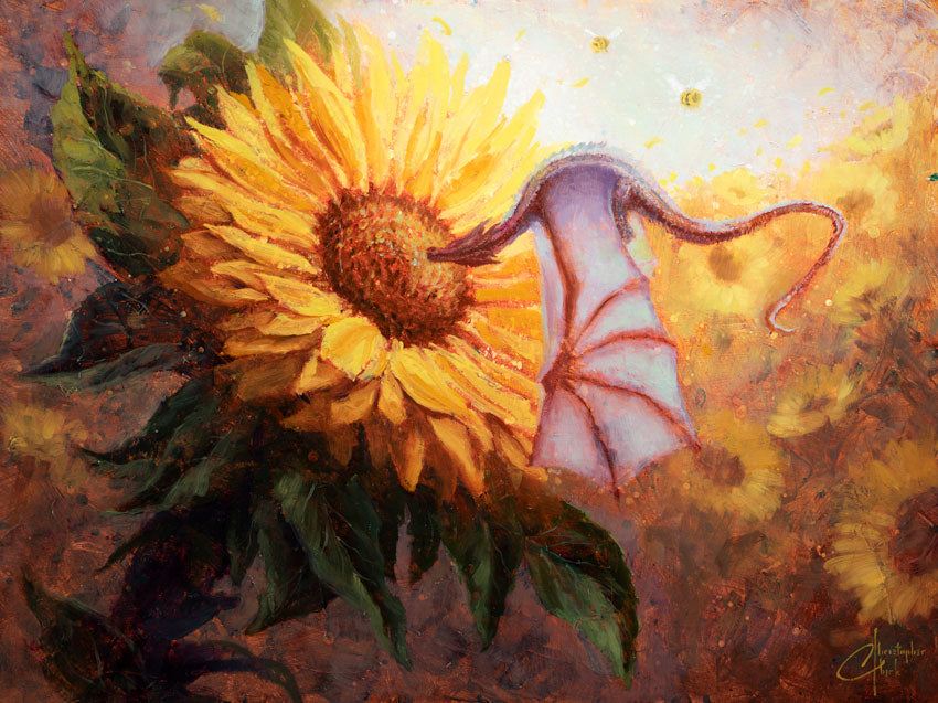 Sunflower Dragon by Christopher Clark