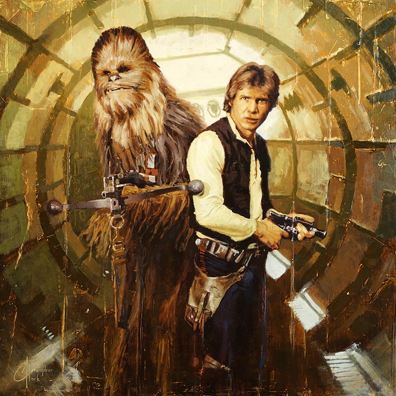Han and Chewie by Christopher Clark