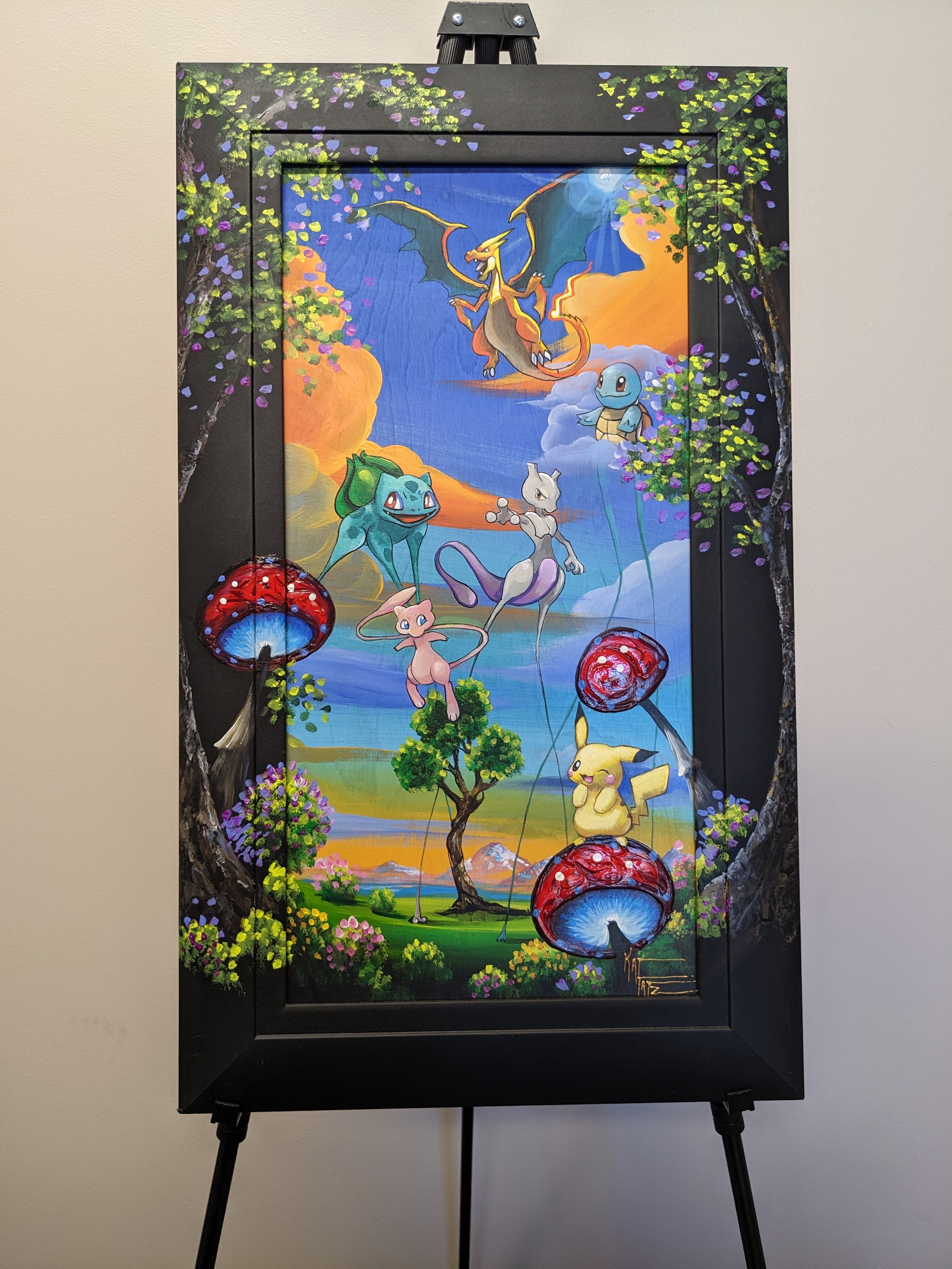 Pokemon Original Painting by Kat Tatz